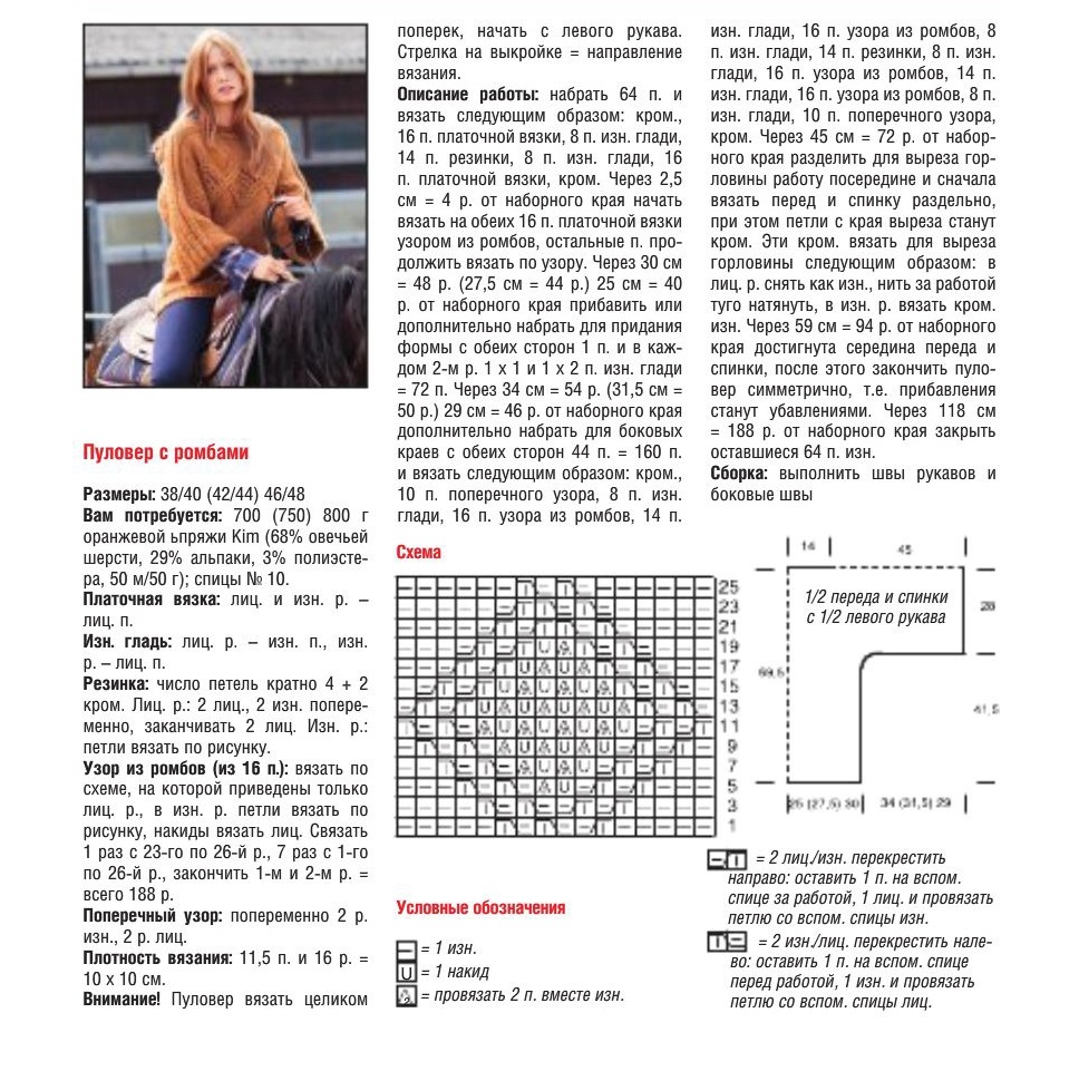 Кофта связанная поперек спицами схема